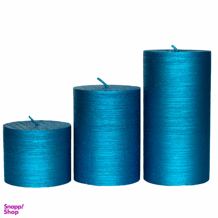 شمع مدل خط دار پهن بسته 3 عددی