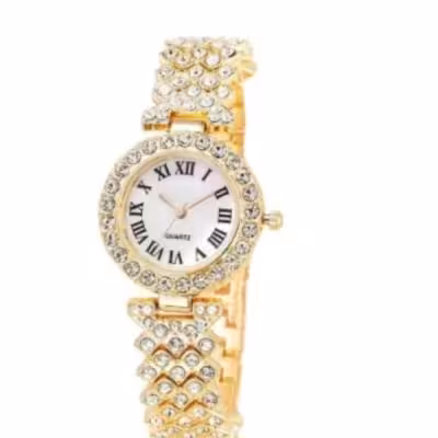 ساعت مچی عقربه ای زنانه نگین دار کد 30