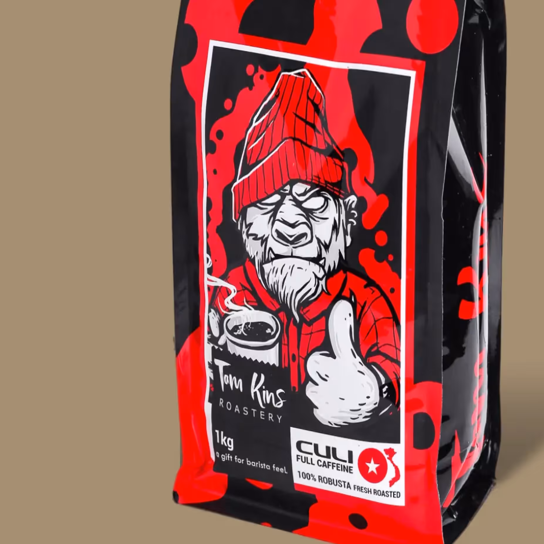 دان قهوه ربوستا 100 درصد کولی قرمز تام کینز