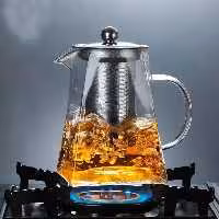 قوری مربع پیرکس 950 میلی لیتر با صافی استیل