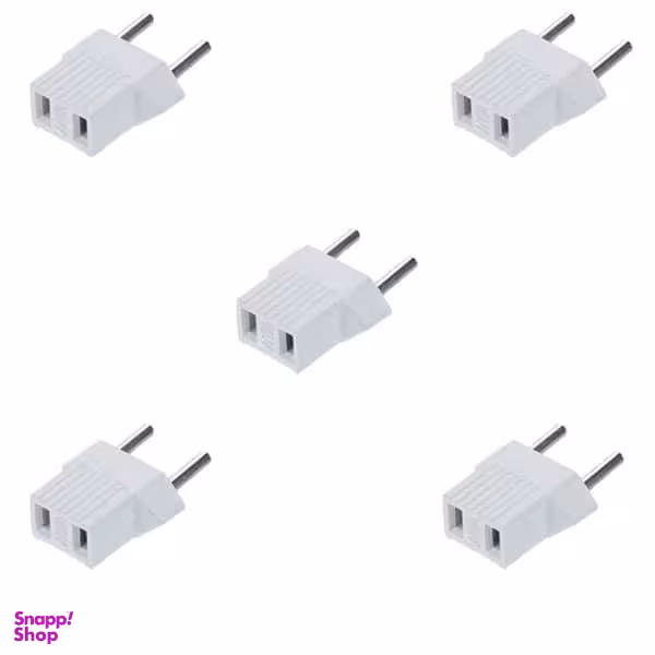 تبدیل دوشاخه برق 2 به 2 مدل 2TO2 بسته 5 عددی