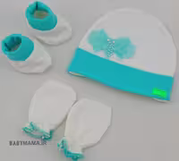 ست کلاه، جوراب و دستکش ردپا مدل مدل پاپیون