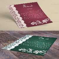 طرح لایه باز لوح تقدیر در دو رنگ قرمز و سبز - گرافیک با طعم تربچه