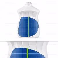 موکاپ بطری مایع ظرف شویی | گرافیک با طعم تربچه