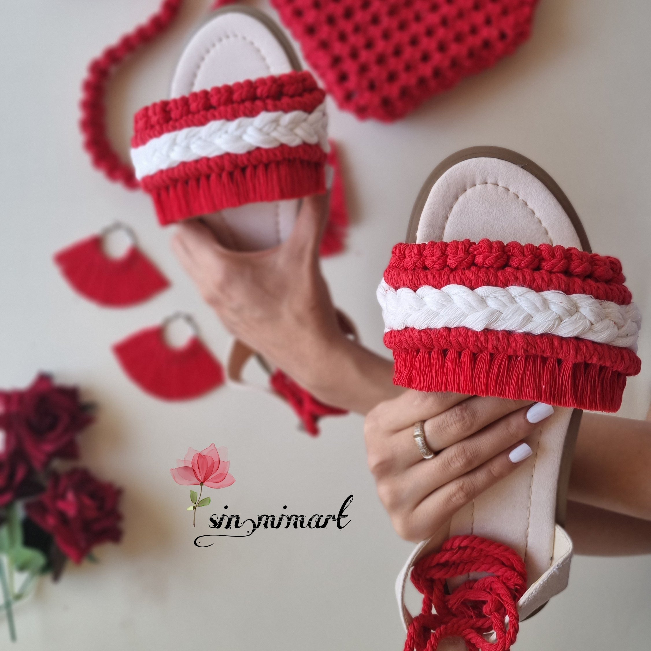 صندل مکرومه رکابدار
