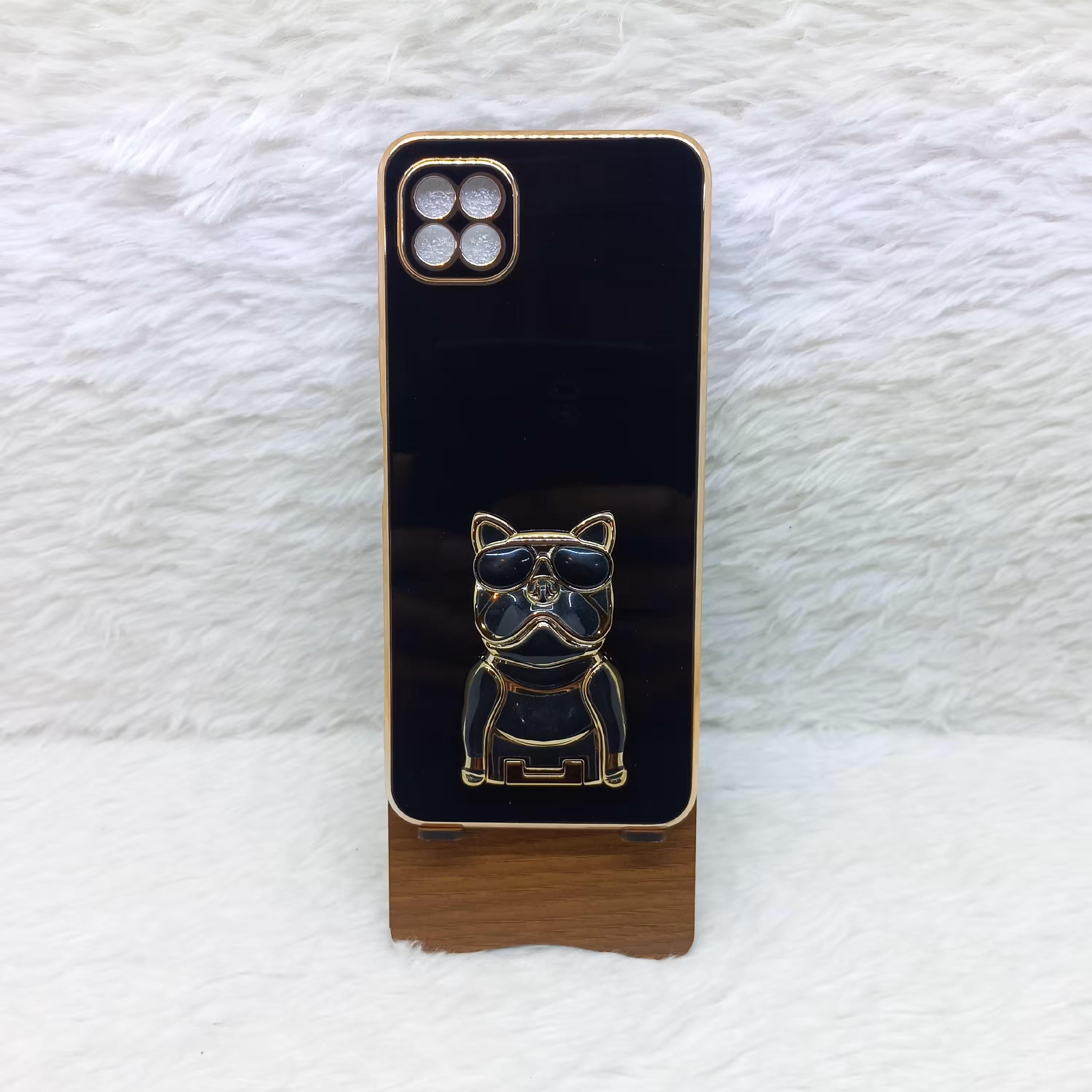 گارد (قاب) گوشی A22 5G مدل مای کیس استندشو داگی رنگ مشکی مناسب گوشی Samsung A22 5G