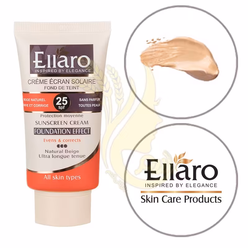  ضدآفتاب الارو نچرال بژ  و لایت بژ های کپی  ( Ellaro Sunscreen Cream)

