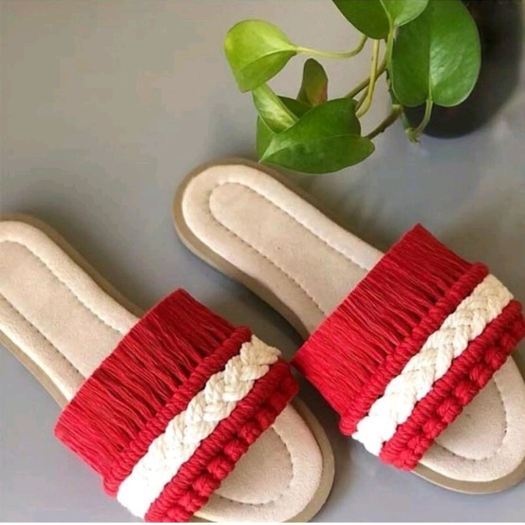 صندل مکرومه مناسب تابستان (رنگ قابل تغییر) کد 02