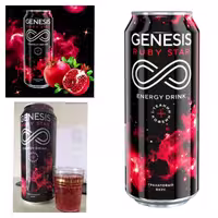 نوشیدنی انرژیزا جنسیس genesis ruby star (روسیه )500 میل(انار)