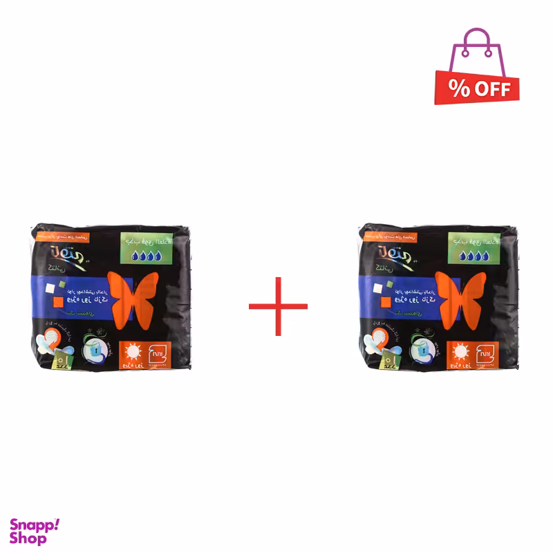 نوار بهداشتی تافته (Tafteh) مدل ویژه روز نازک بالدار رنگی رنگی 10 عددی مجموعه 2 عددی