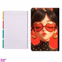 کلاسور طرح دختر فانتزی کد 28 به همراه کاغذ کلاسور