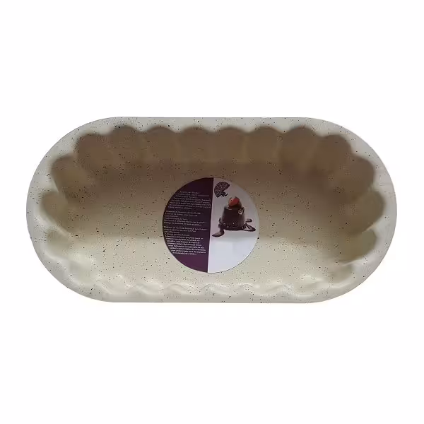 قالب کیک کته و ته چین مدل شارلوت بیضی کف صاف گرانیتی

