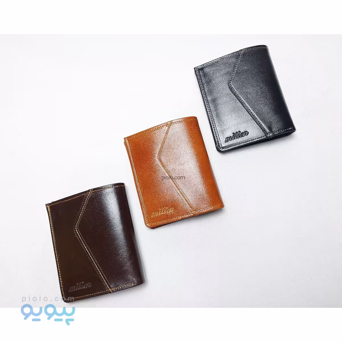 کیف پول مردانه نیمکتی چرم طبیعی