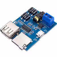ماژول دیکودر فایل های MP3 با قابلیت خواندن دیتا از طریق MICRO SD و USB