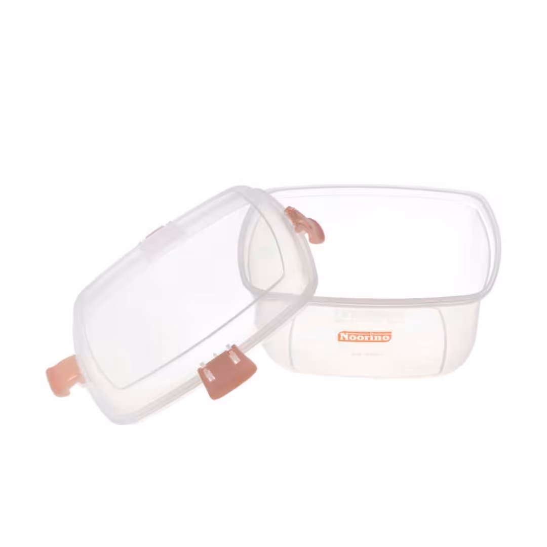 ظرف نگهدارنده جاغذایی4قفل نورینو ماکروویو فریزری پلاسکو لوازم آشپزخانه نگار      