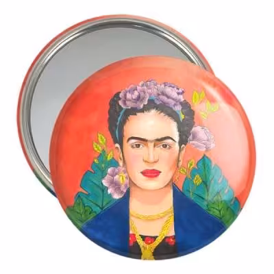 آینه جیبی خندالو طرح فریدا کالو کد 3714