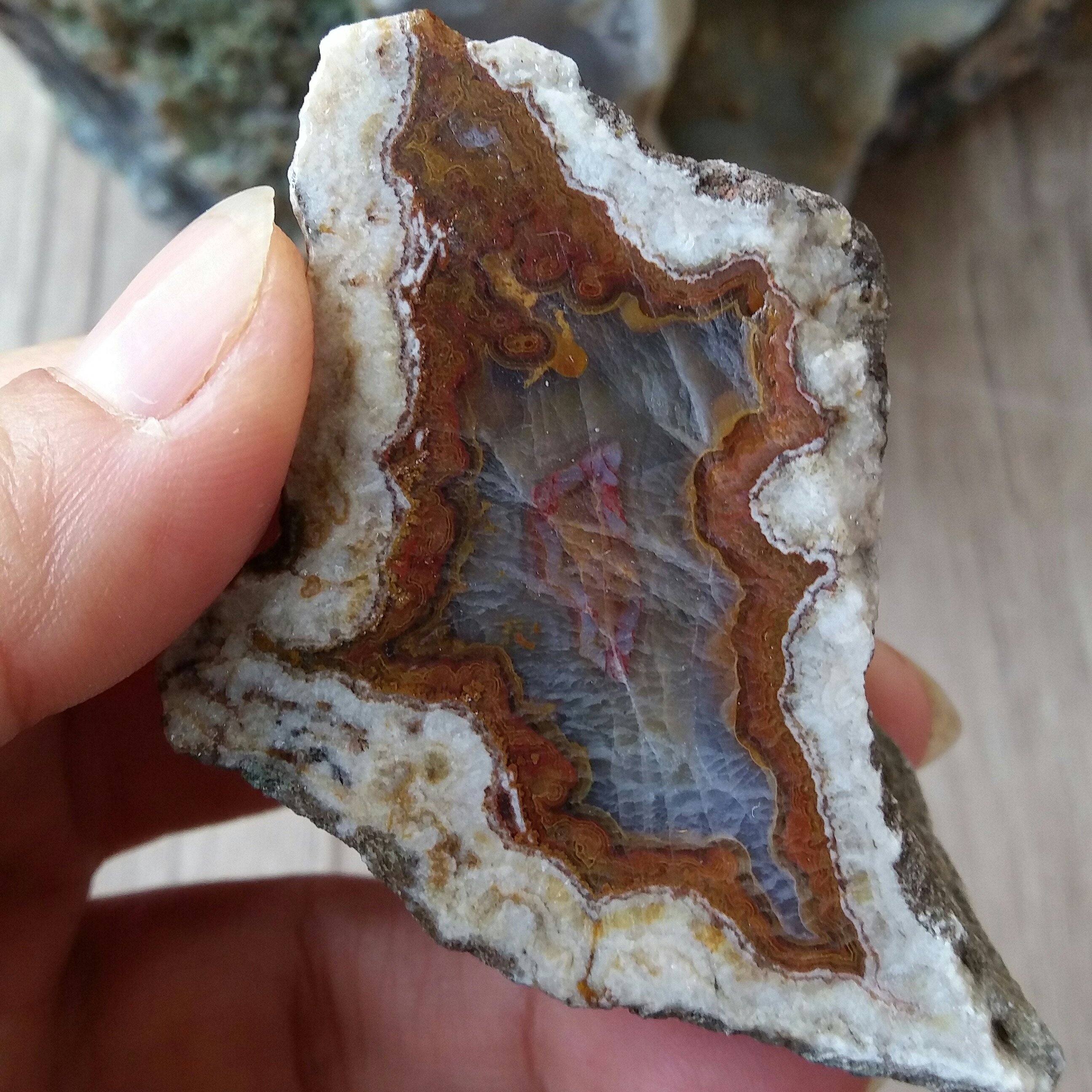 سنگ عقیق سلیمانی رنگی اصل کوچک زیبا و تک
