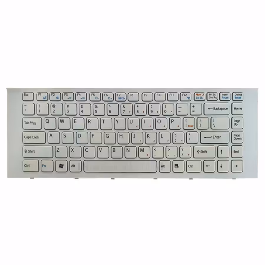 کیبورد لپ تاپ سونی مدل VPC EG سفید با فریم