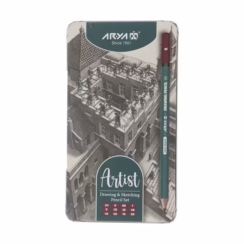 مداد طراحی آریا مدل Artist کد 001-3075 مجموعه 12 عددی