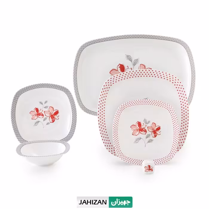 سرویس چینی زرین 27پارچه والنسیا ارغوانی سری کواترو