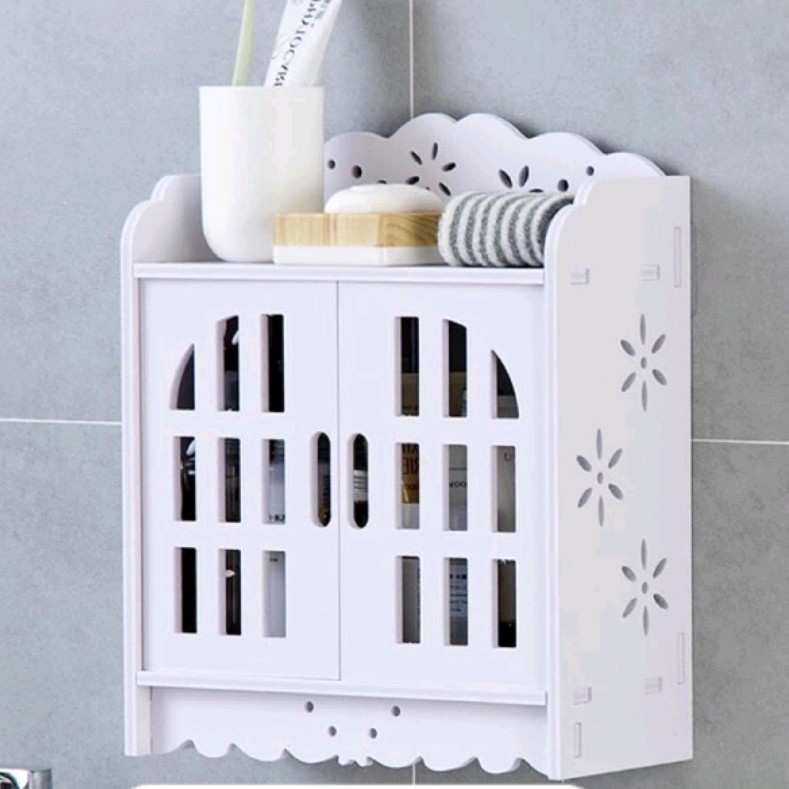 شلف حمام جدید دیواری و رومیزی قفسه دارو نظم دهی وسایل آشپزخانه ورقهای محکم قابل شستشو 