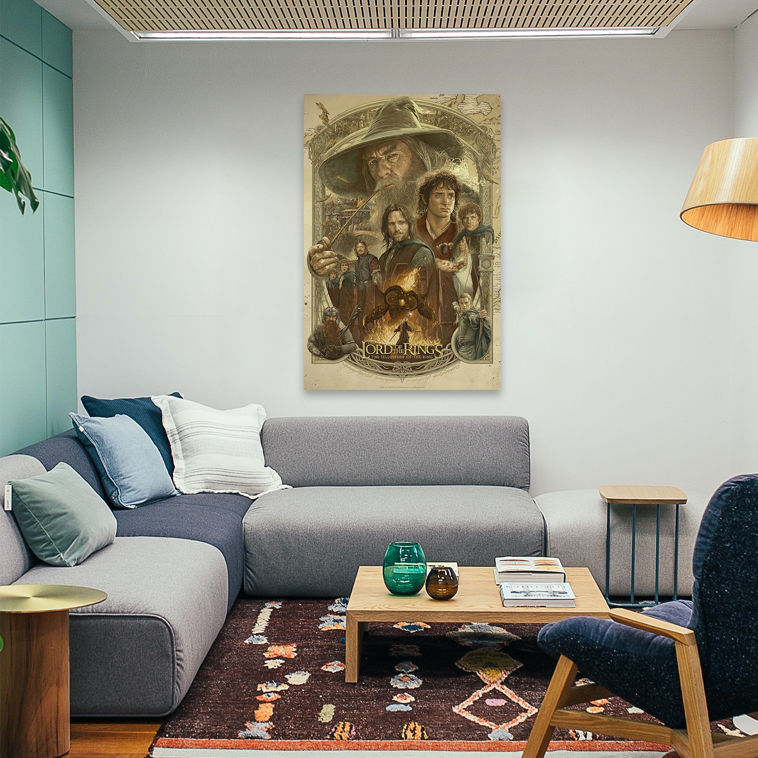 تابلو شاسی طرح ارباب حلقه ها lord of the rings alt2   سایز 30در42 مات کد c1-51