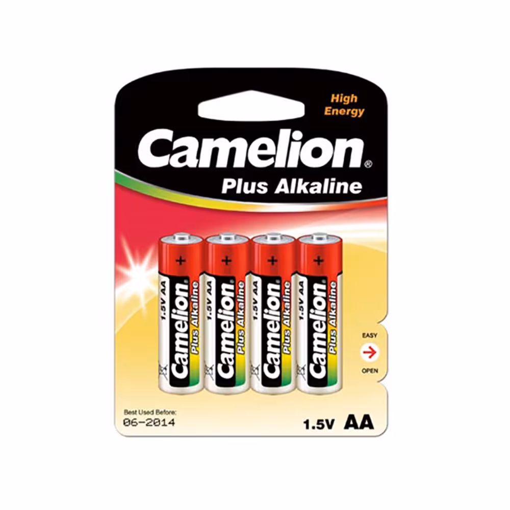 باتری کملیون پلاس آلکالاین CAMELION Plus Alkaline LR6-BP4 AA بسته 4 عددی