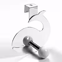 قلاب لباس طرح نهنگ کروم 9084195 هتیچ  مدل