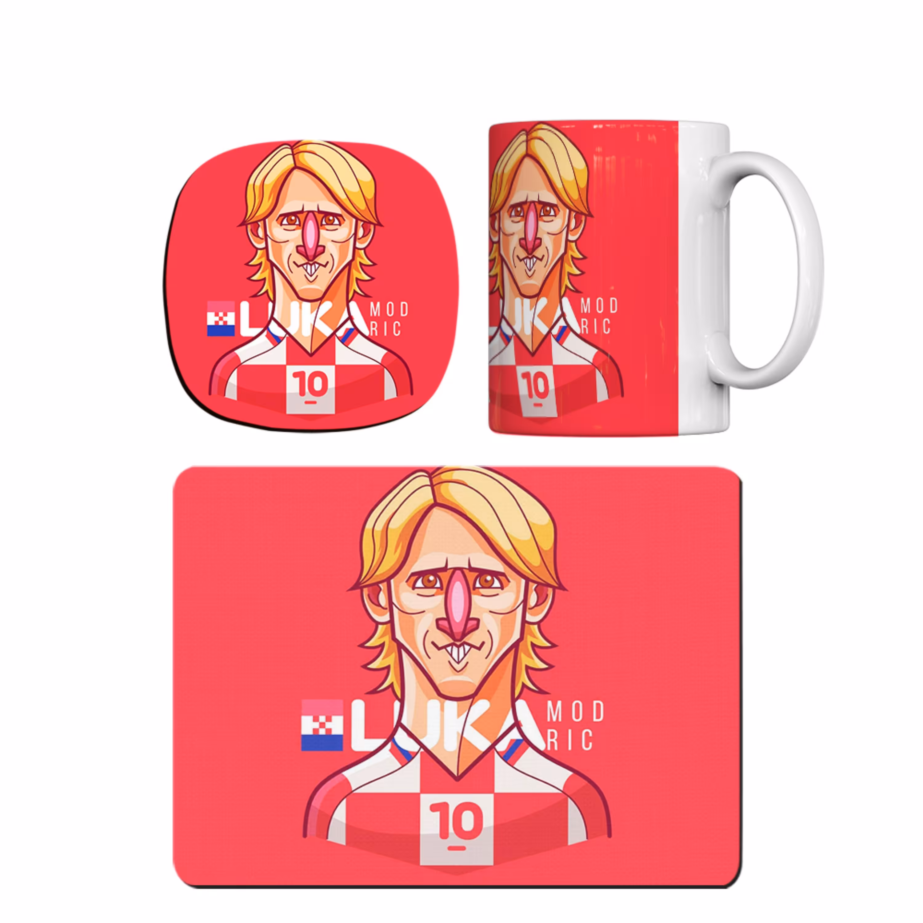 ست رومیزی (ماگ و زیرلیوانی و موس پد)طرح لوکا مدریچ کد cfp1891