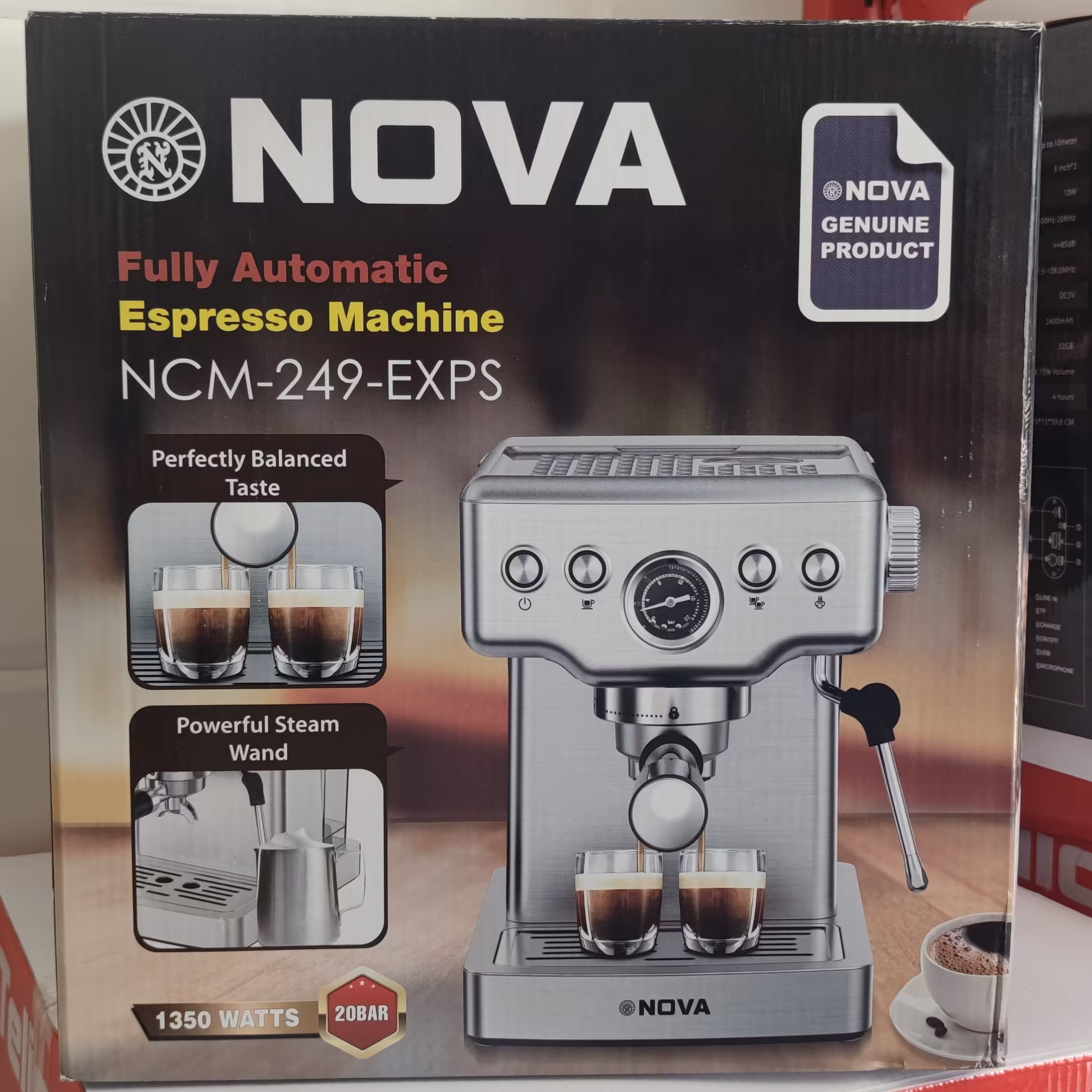اسپرسو ساز  نوا  249 دو کاپ 20بار 1350وات 