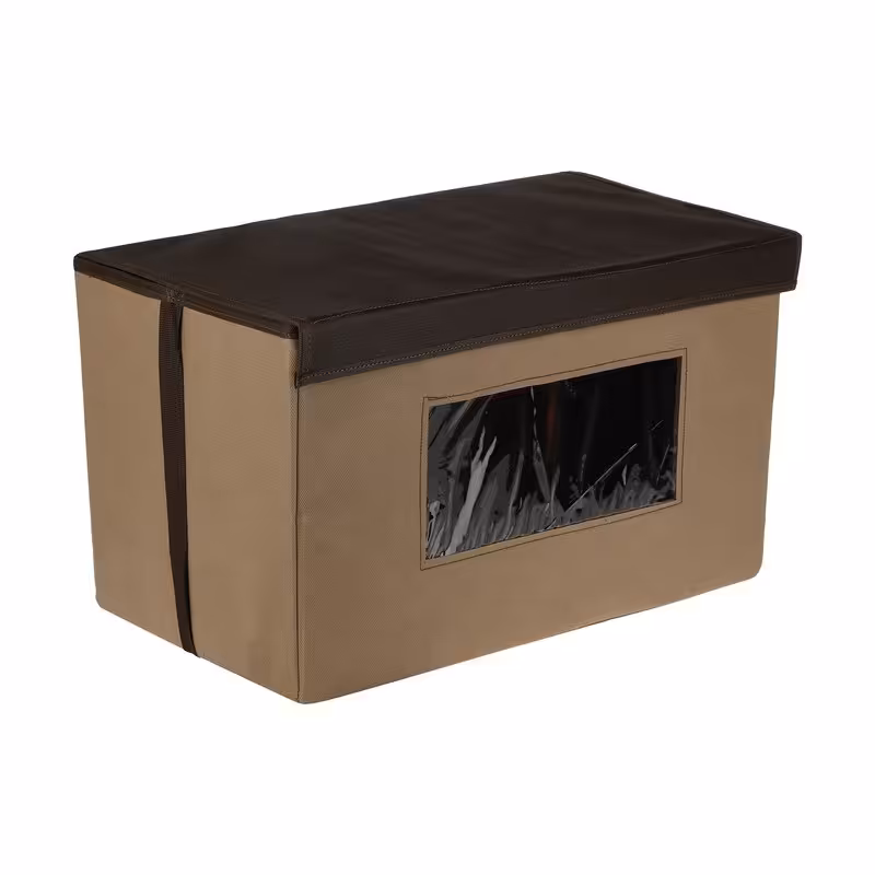 باکس لباس مدل S2-50-30-30(کرم  - قهوه ای تیره)