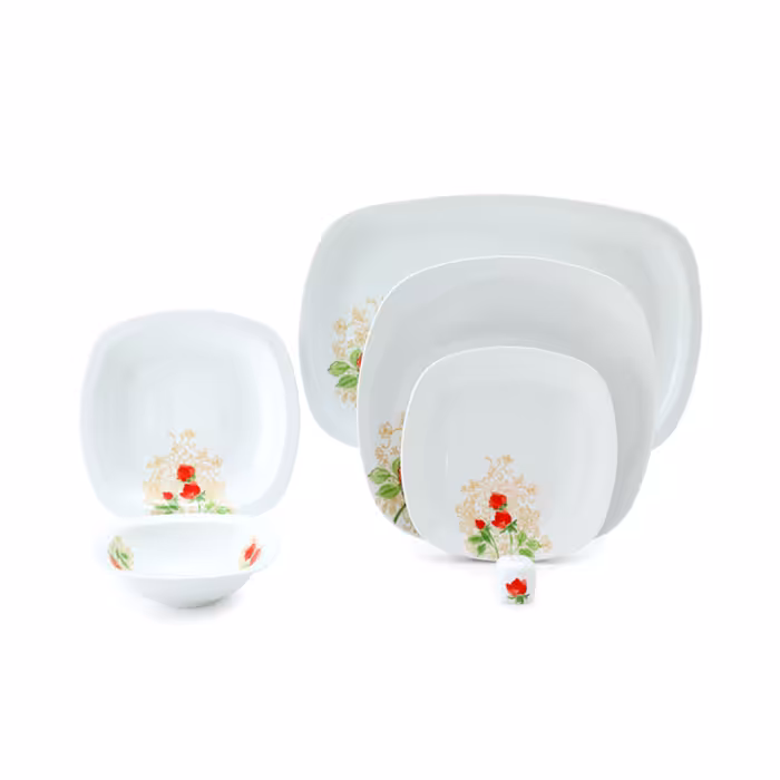 سرویس چینی زرین 6 نفره غذاخوری شارلوت (27 پارچه)