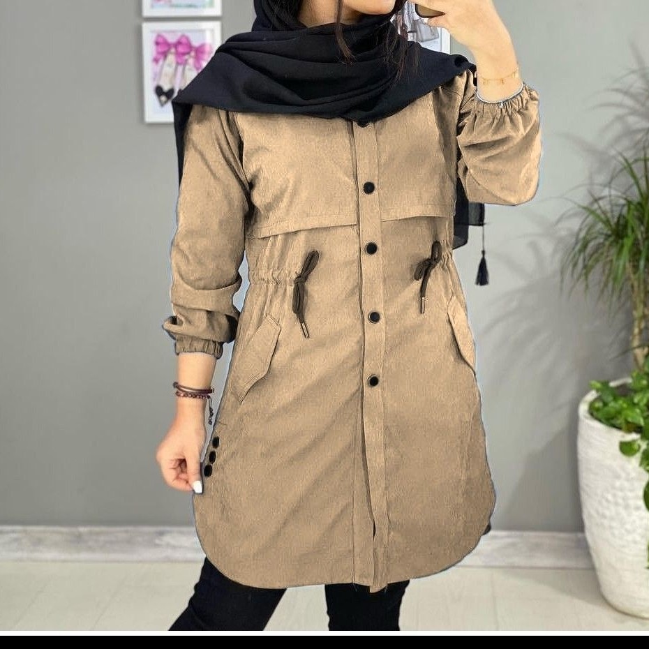 مانتو بغل دکمه کاملیا