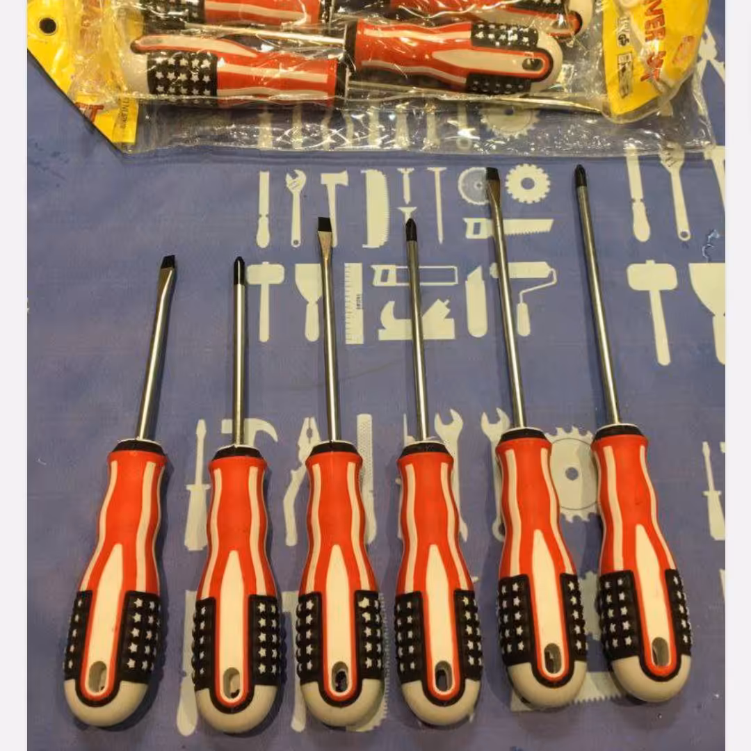 پیچ گوشتی مجموعه 6عددی پرچم آمریکا  فشار قوی دارای کلاهک آهن ربایی VIP