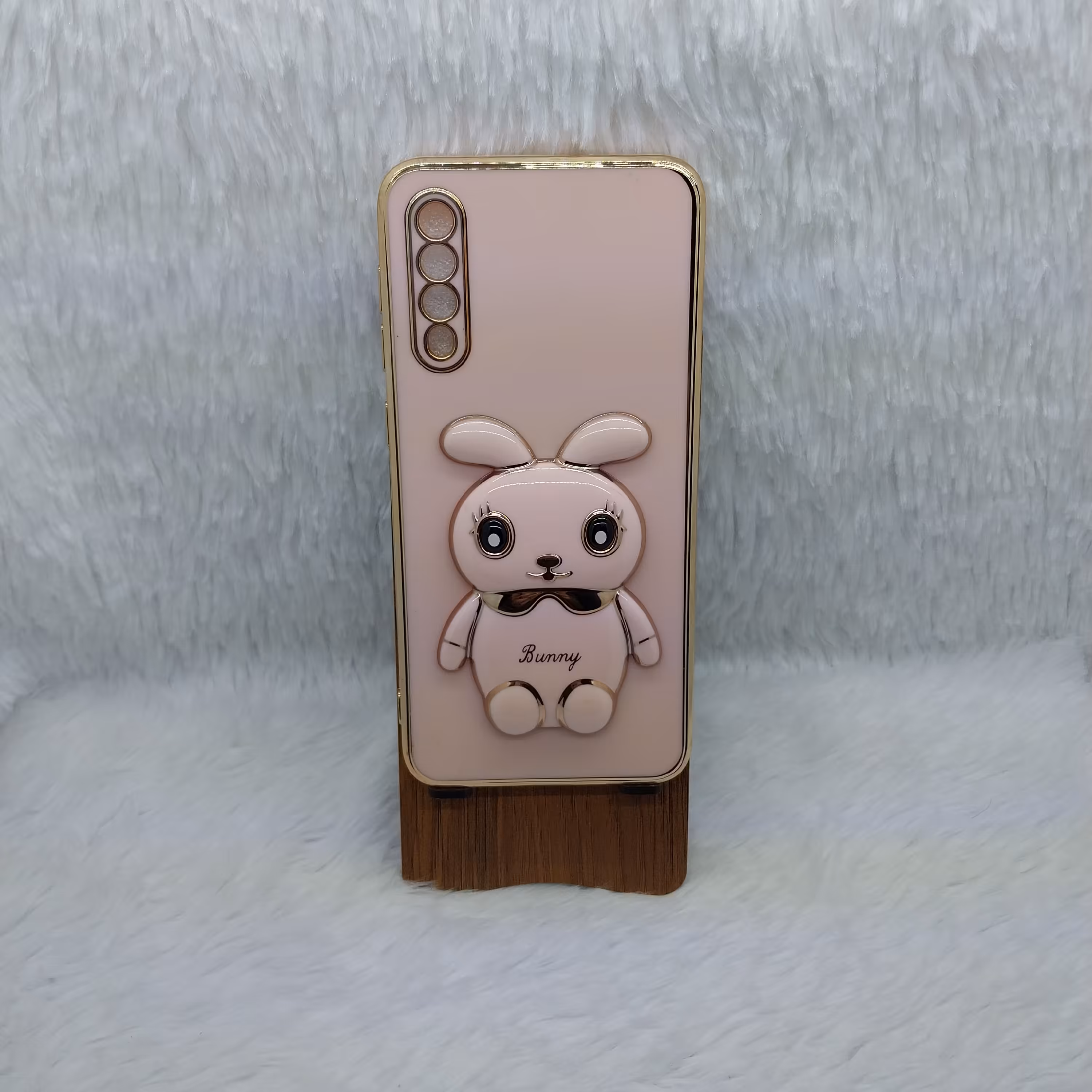 قاب گوشی دخترانه A50 A30s مدل مای کیس خرگوشی رنگ صورتی مناسب گوشی Samsung A50 A50s A30s 