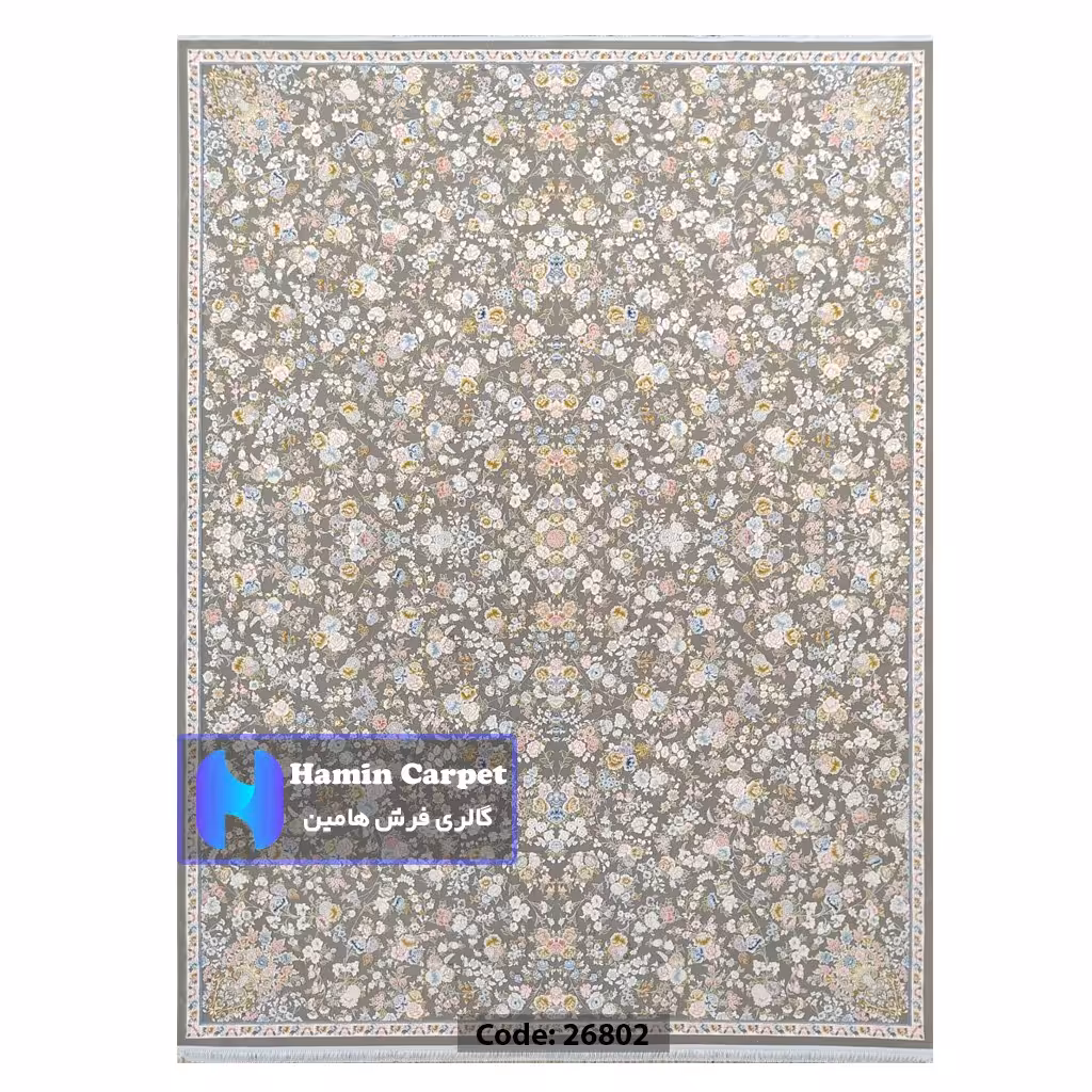 فرش 12 متری 1200 شانه تراکم 3600  نخ اکلریک گل برجسته کد AR26802
