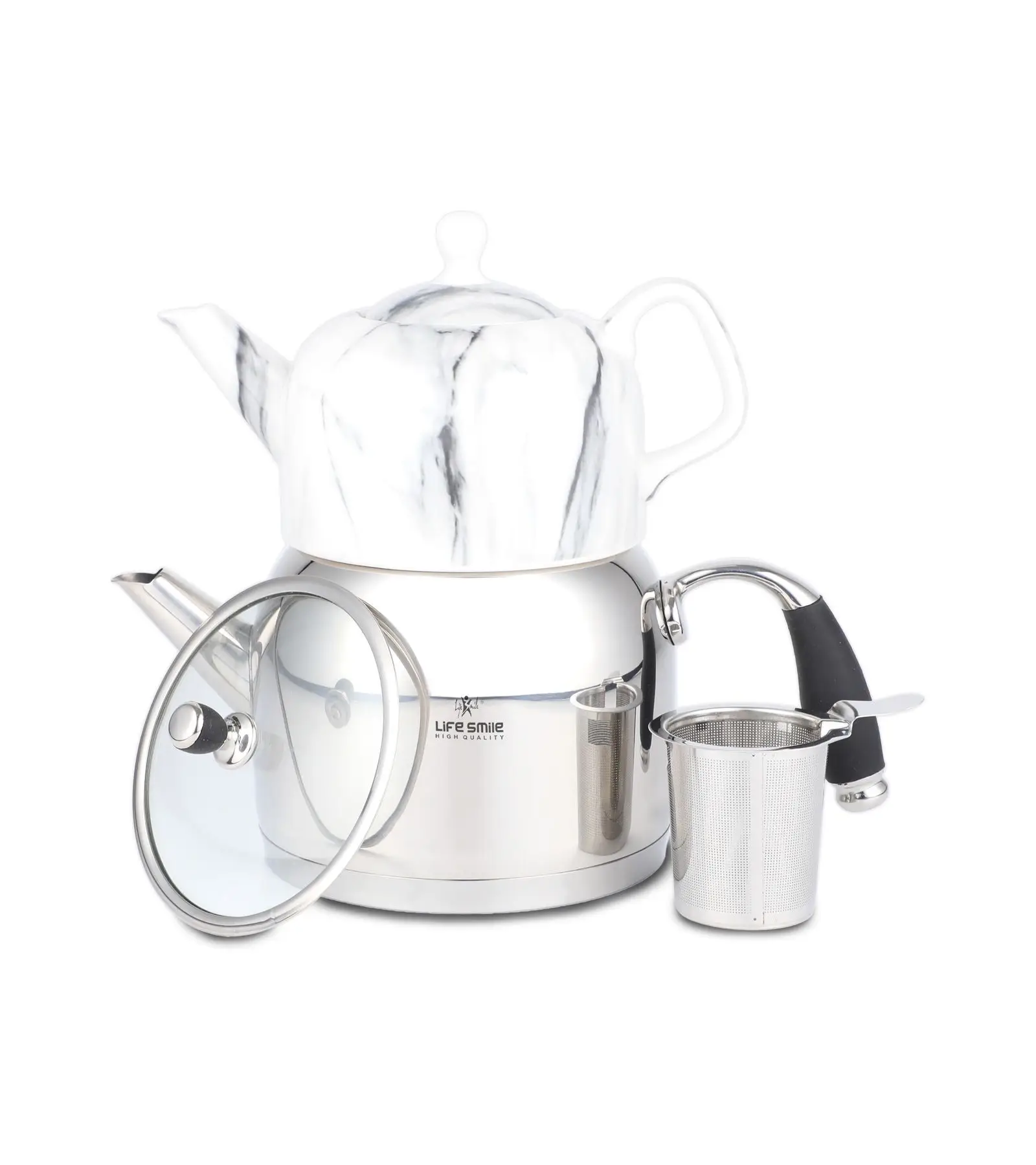 کتری قوری لایف اسمایل مدل TK1-9