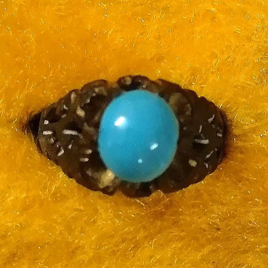 نگین فیروزه نیشابوری اصل طبیعی رنگ اعلا ،دامله عجمی، کد 110