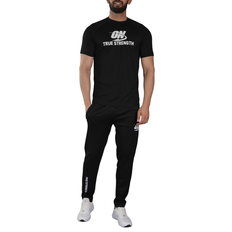 ست تیشرت و شلوار ورزشی مردانه اوپتیموم نوتریشن مدل TKS-3B257 مشکی