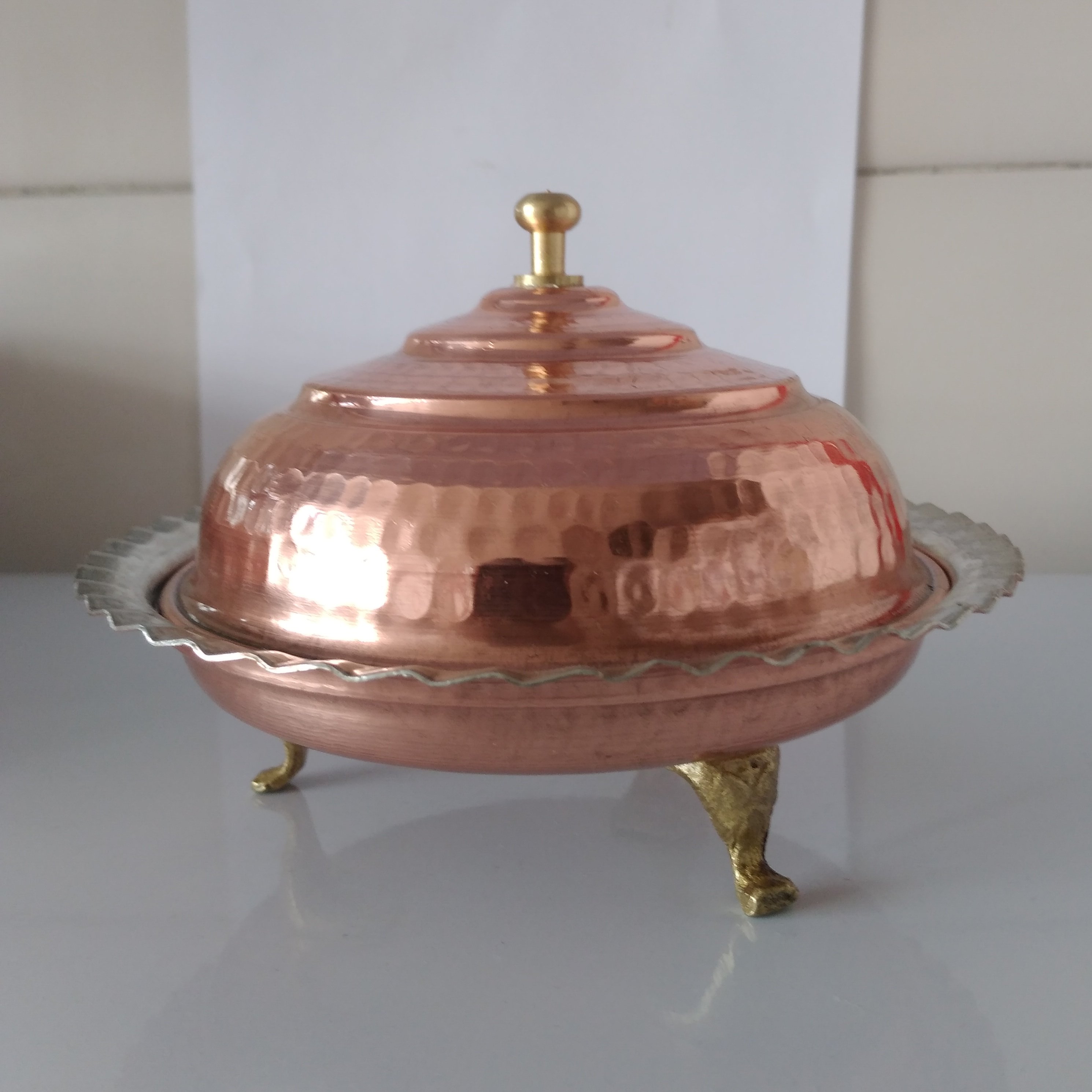 کره خوری مسی سه پایه نانو شده چکشی