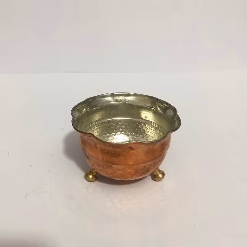 کاسه ماست خوری مسی پایه دار داخل قلع شده نانو شده