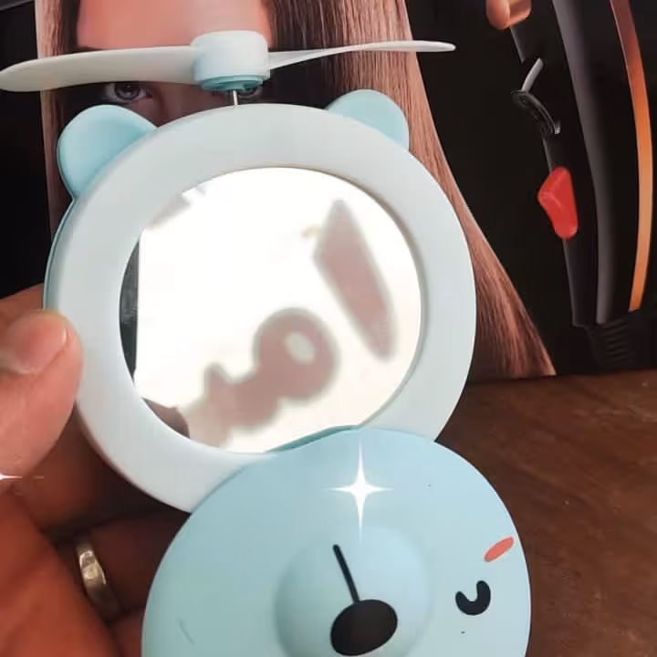 آینه کیفی رینگ لایت پنکه