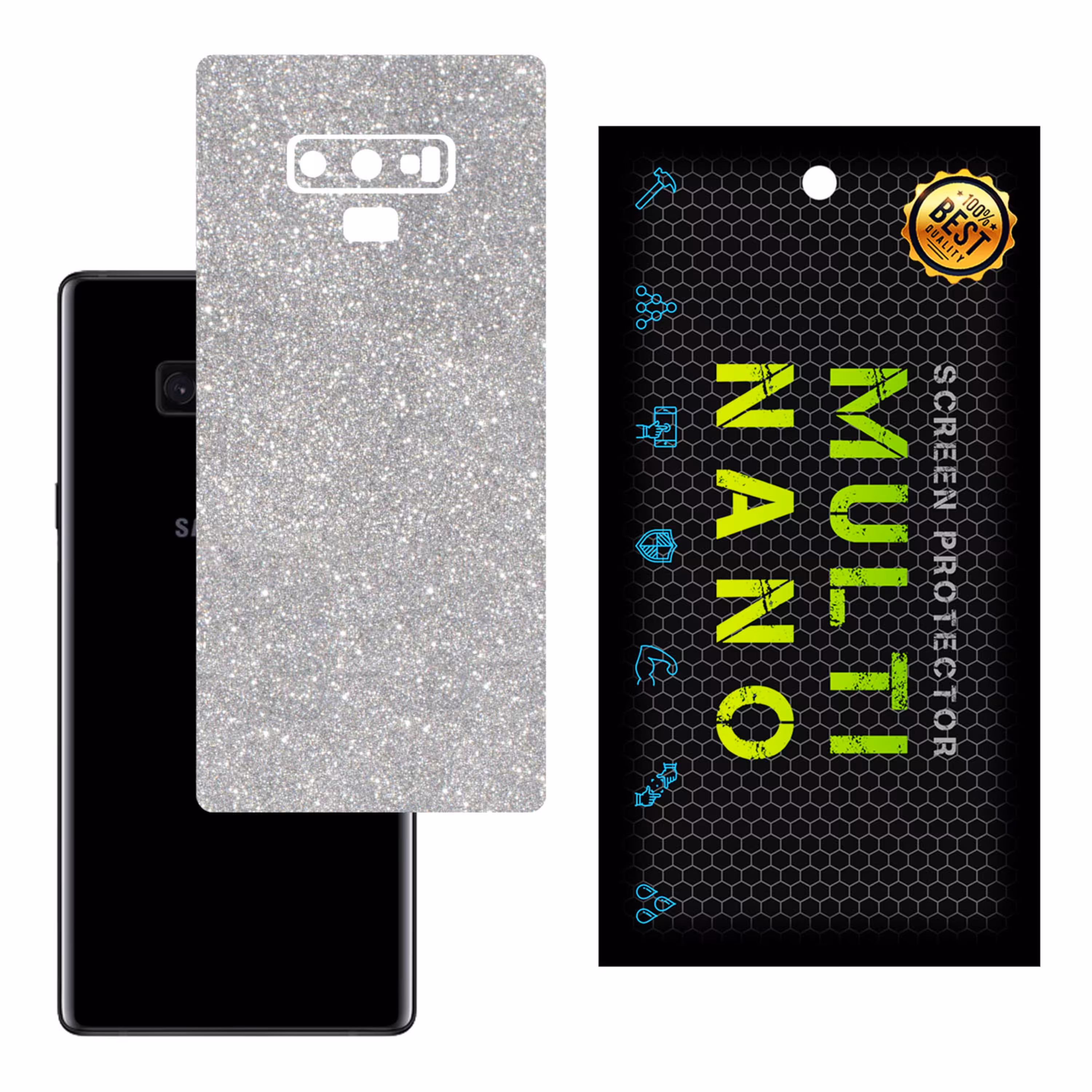 برچسب پوششی MultiNano مدل X-G1F-Silver برای پشت موبایل سامسونگ Note 9