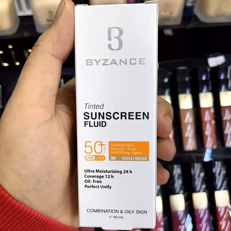 30ضد افتاب رنگی بیزانس تحت لیسانس فرانسه Spf 50 Gold beige (30) پوست چرب و مختلط ماندگاری 12 ساعته بصورت مات روی پوست | amazonchi