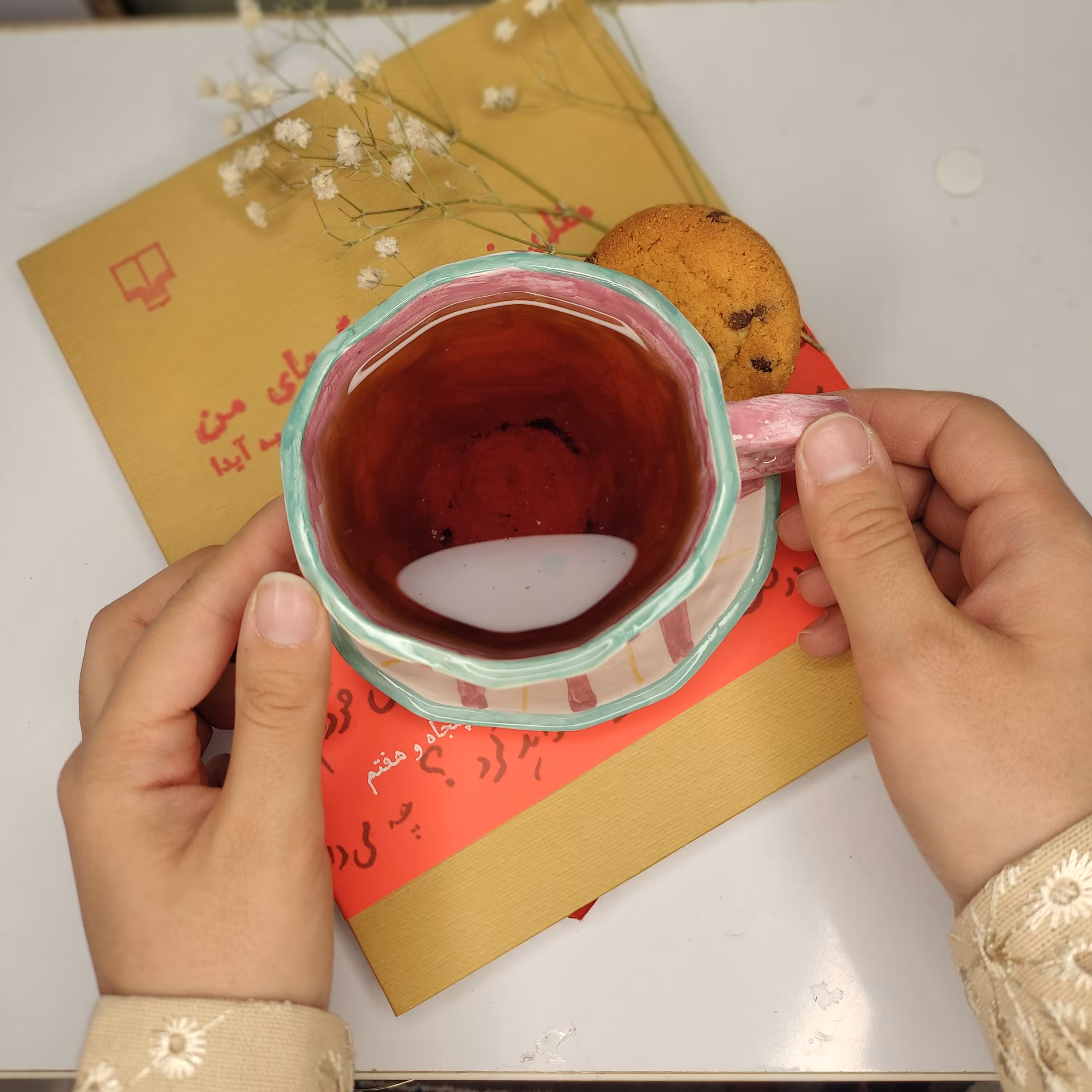 فنجون نعلبکی سرامیکی