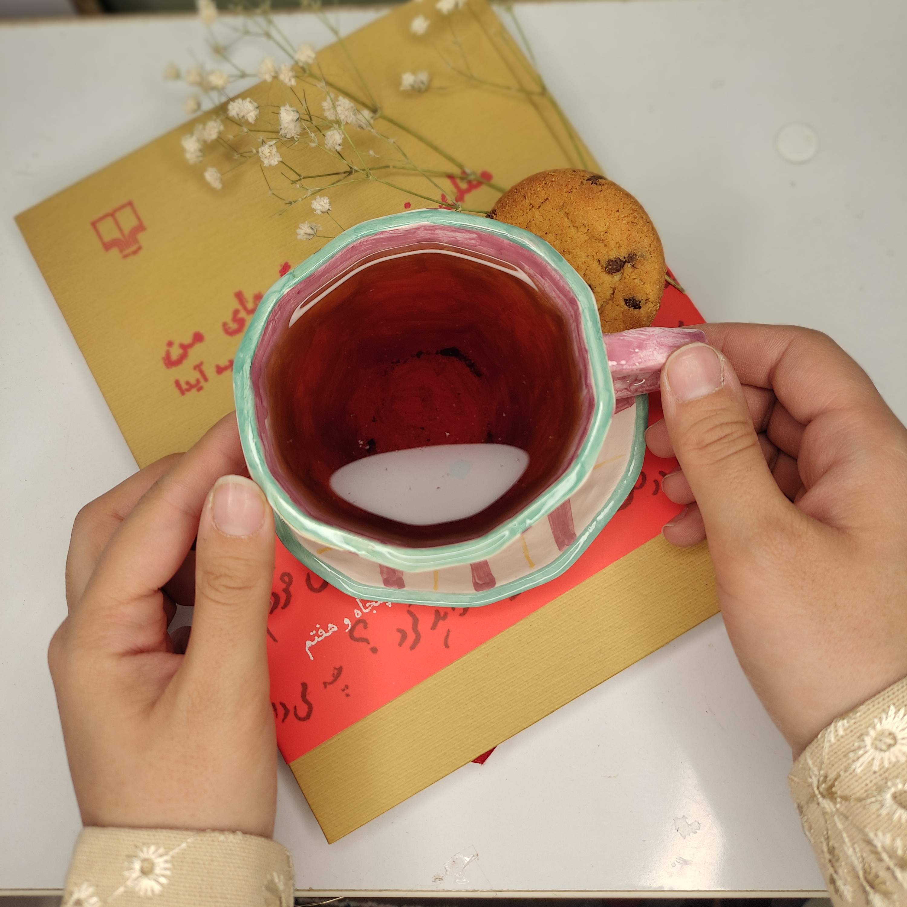 فنجون نعلبکی سرامیکی