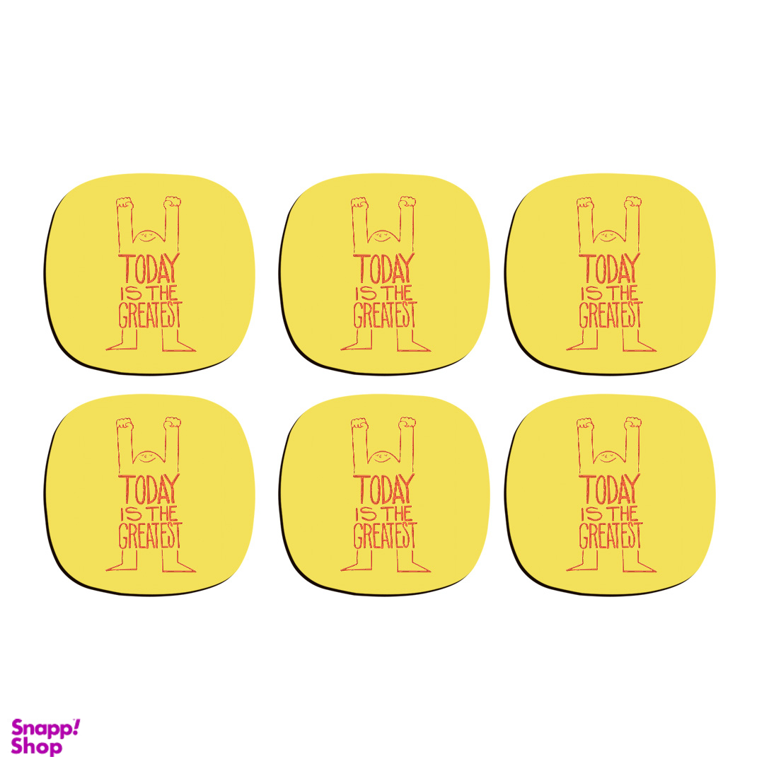 زیر لیوانی ترمه طراحان ایده مدل بهترین روزه کد CFP1346 بسته 6 عددی