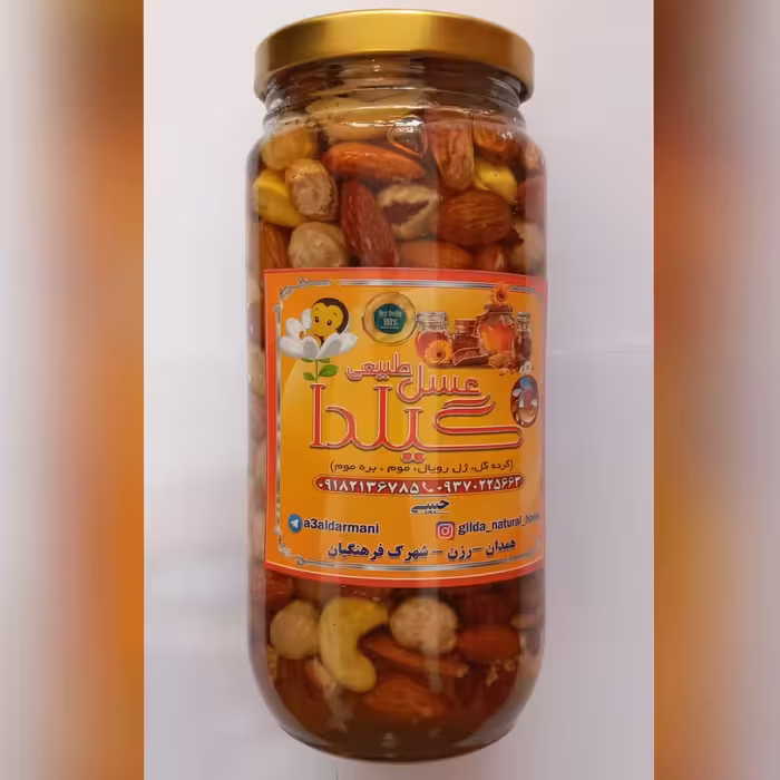 معجون ترکیبی عسل طبیعی و چهار مغز