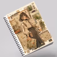 دفتر سیمی طرح mood girl