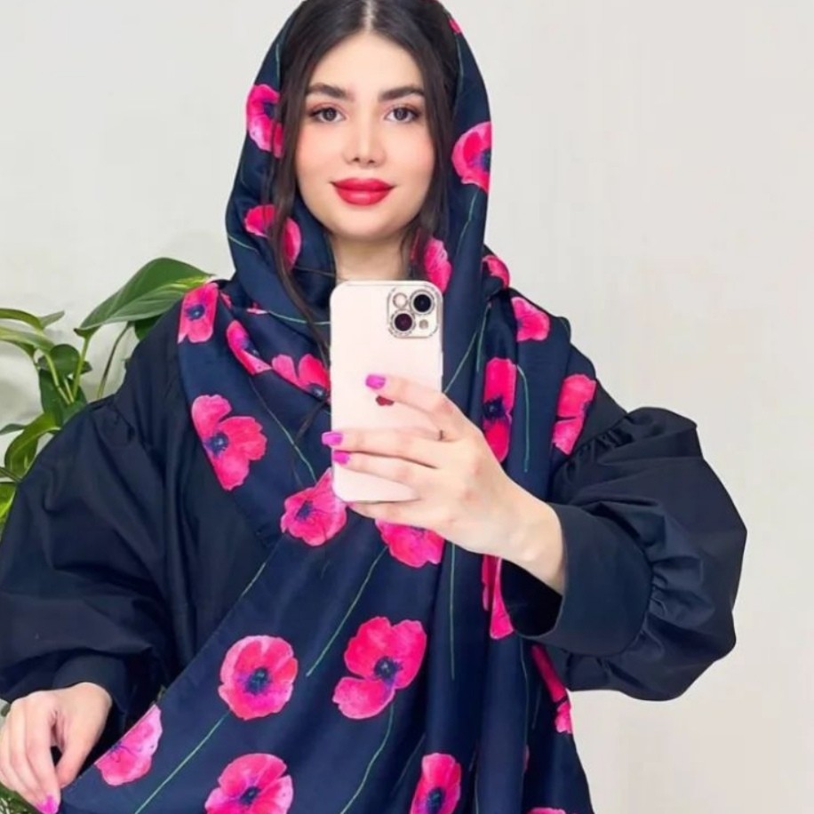 شال  نخی گل شقایق 